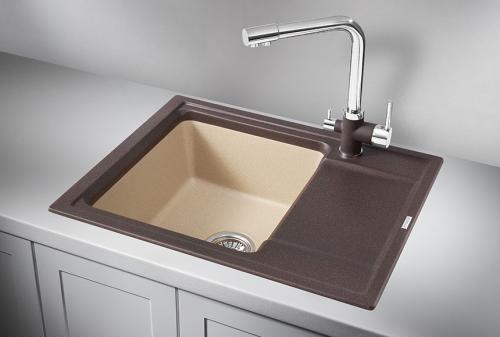 Кухонная мойка GRANULA HI-65, ЭСПРЕССО/ПЕСОК,ГИБРИД  кухонная мойка , кварц