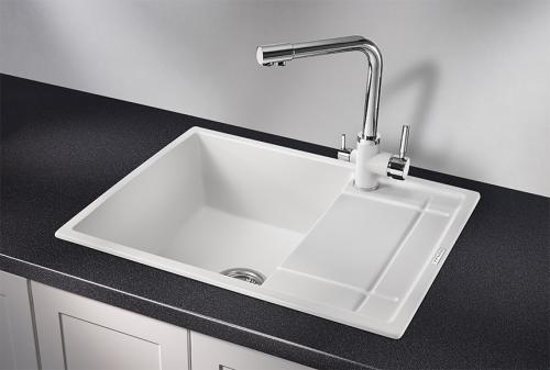 Кухонная мойка GRANULA 6501, АРКТИК (БЕЛЫЙ), кварц