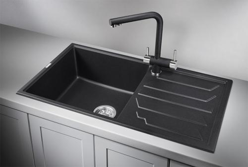 Кухонная мойка GRANULA 8601, ЧЁРНЫЙ, кварц
