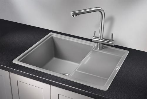 Кухонная мойка GRANULA 6503, АЛЮМИНИУМ, кварц