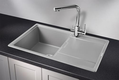 Кухонная мойка GRANULA 7804, АЛЮМИНИУМ, кварц