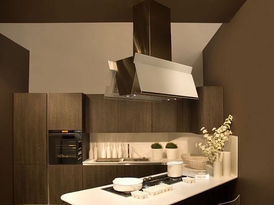 Falmec Design+ BUTTERFLY isola 90 inox vetro bianco (800)