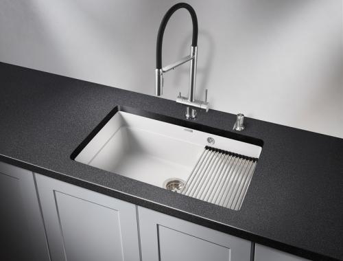 Кухонная мойка GRANULA KS-7303U, АРКТИК (БЕЛЫЙ), кварц