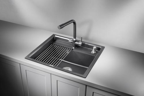 Кухонная мойка GRANULA KS-6003, ЧЁРНЫЙ, кварц