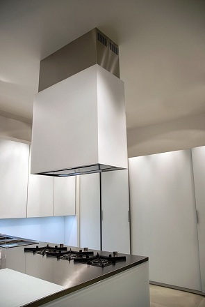 Falmec Design+ LAGUNA isola 60 inox vetro bianco (800)