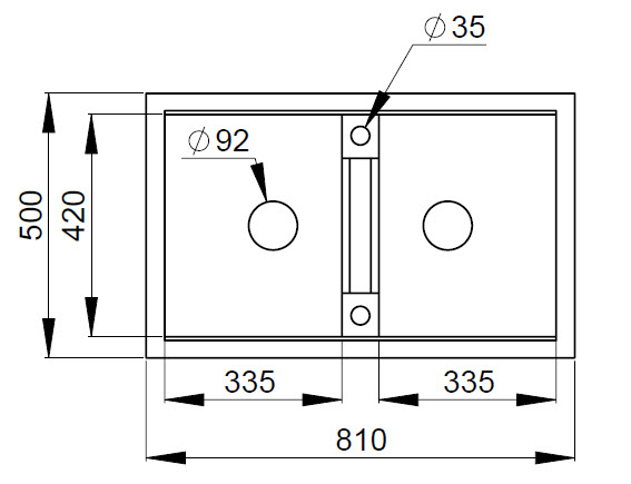 Кухонная мойка GRANULA 8101, АРКТИК (БЕЛЫЙ), кварц