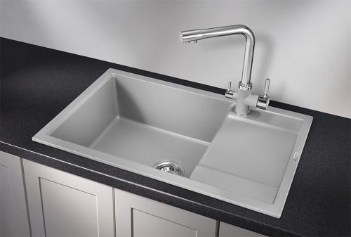 Кухонная мойка GRANULA 7805, АЛЮМИНИУМ, кварц