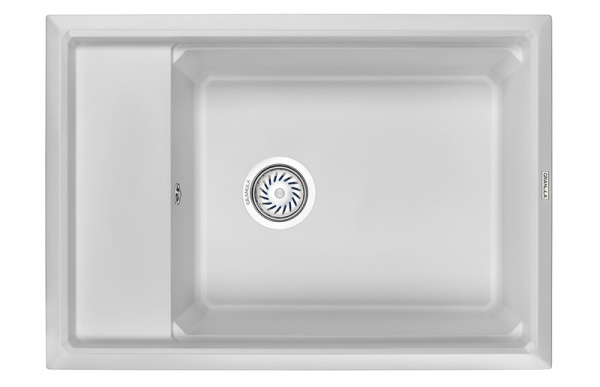 Кухонная мойка GRANULA KS-7305, АРКТИК (БЕЛЫЙ), кварц