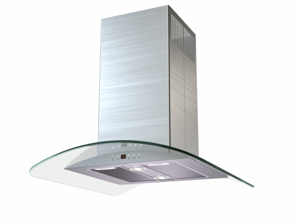 KRONA SHARLOTTA isola 600 inox/glass 5P вытяжка кухонная
