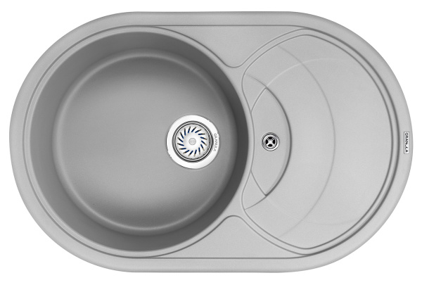 Кухонная мойка GRANULA 7801, АЛЮМИНИУМ, кварц