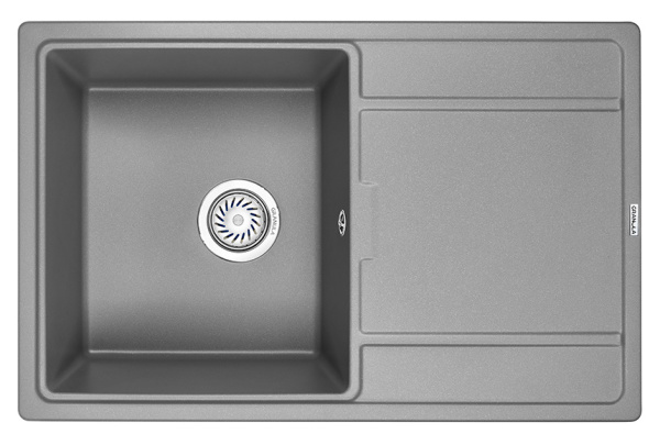 Кухонная мойка GRANULA 7804, АЛЮМИНИУМ, кварц