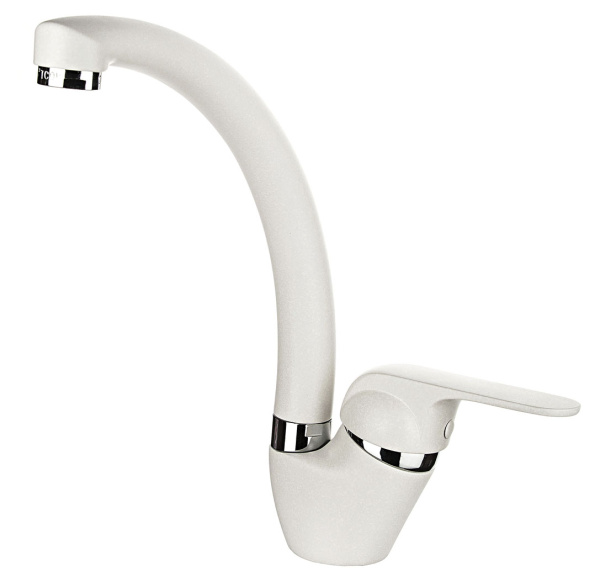 Кухонный смеситель GRANULA 2024, АРКТИК (БЕЛЫЙ)