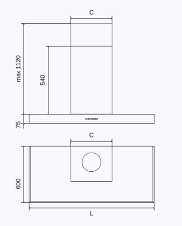 Кухонная вытяжка ILVE AGK90/SS