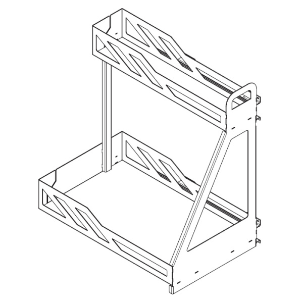 Element 7 Сетка выдвижная для бытовой химии, отделка орион серый, правая