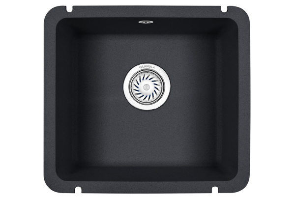 Кухонная мойка GRANULA 3601, ШВАРЦ (чёрный металлик), кварц