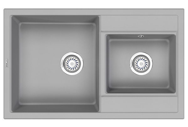 Кухонная мойка GRANULA 8201, АЛЮМИНИУМ, кварц