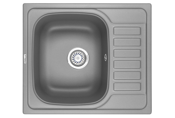 Кухонная мойка GRANULA 5801, АЛЮМИНИУМ, кварц