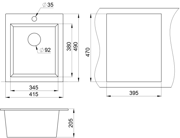Кухонная мойка GRANULA 4201, ПИРИТ, кварц