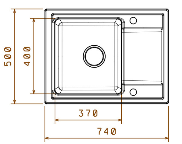 Кухонная мойка GRANULA HI-74, ЭСПРЕССО/ПЕСОК,ГИБРИД  кухонная мойка , кварц