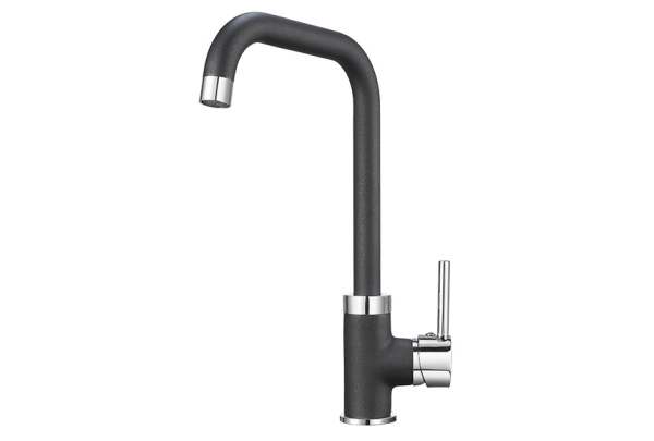 Кухонный смеситель GRANULA 0041, ШВАРЦ (чёрный металлик)