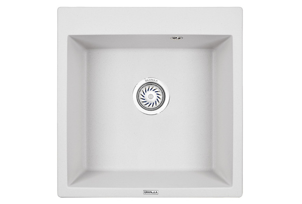 Кухонная мойка GRANULA 5102, АРКТИК (БЕЛЫЙ), кварц