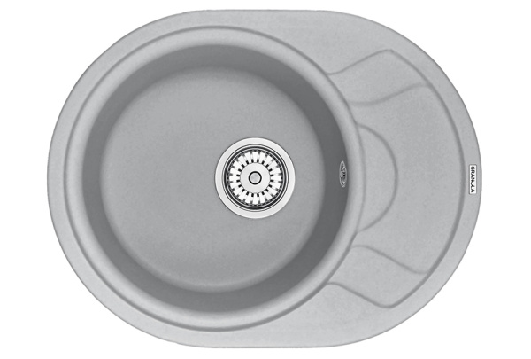 Кухонная мойка GRANULA 5802, АЛЮМИНИУМ  кварц
