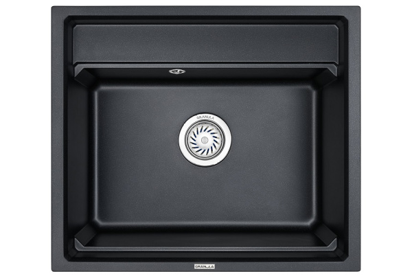 Кухонная мойка GRANULA KS-6003, ШВАРЦ (чёрный металлик), кварц
