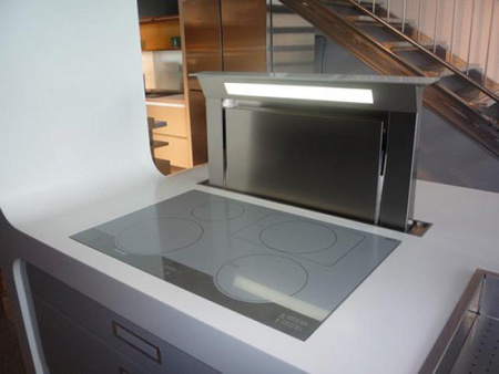 Falmec Design+ DOWN DRAFT tavolo 90 inox