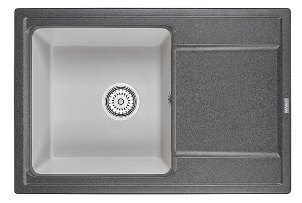 Кухонная мойка GRANULA HI-74, ГРАФИТ/БАЗАЛЬТ,ГИБРИД  кухонная мойка , кварц