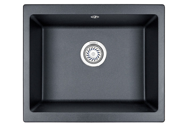Кухонная мойка GRANULA 5551, ШВАРЦ (чёрный металлик), кварц