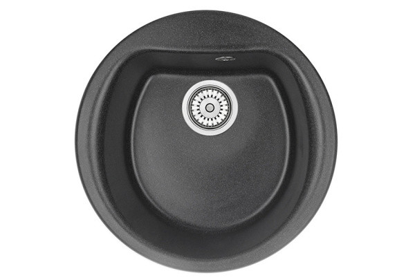 Кухонная мойка GRANULA 5101, ЧЁРНЫЙ, кварц