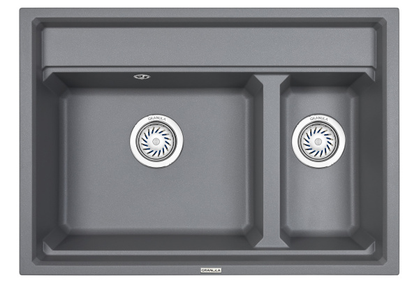 Кухонная мойка GRANULA KS-7302, АЛЮМИНИУМ, кварц