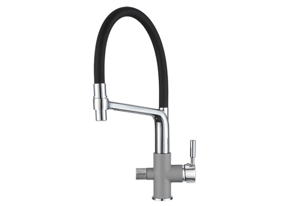 Кухонный смеситель GRANULA 0075, АЛЮМИНИУМ