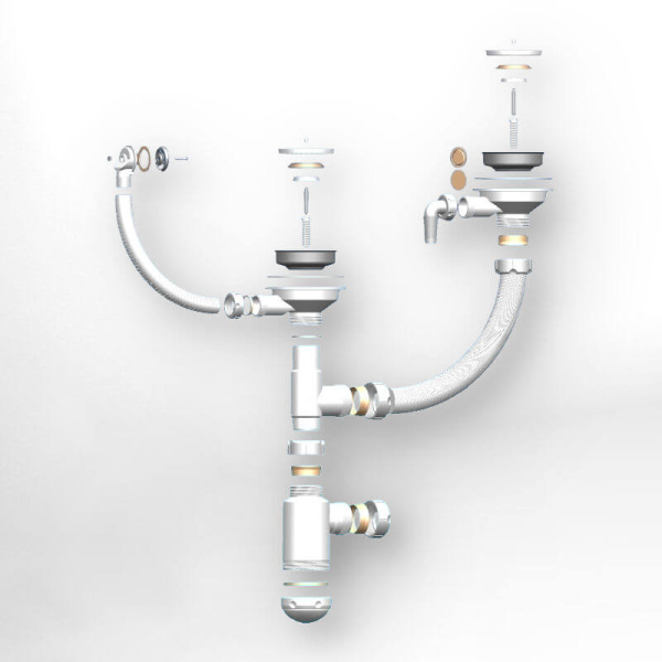 Сифон двойной GRAND 31/2 с круглым переливом и винтом и отводом металл.(341-11-24) Сифон двойной GRAND 31/2 с круглым переливом и винтом и отводом металл.(341-11-24)