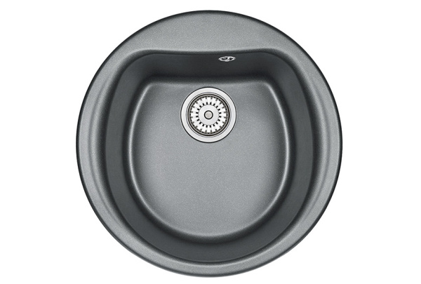 Кухонная мойка GRANULA 5101, ШВАРЦ (чёрный металлик), кварц