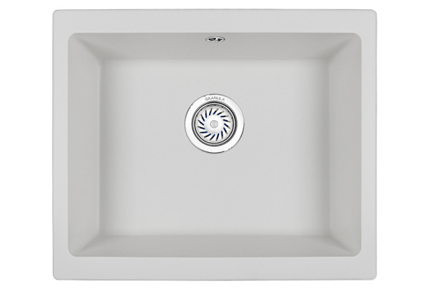 Кухонная мойка GRANULA 5551, АРКТИК (БЕЛЫЙ), кварц