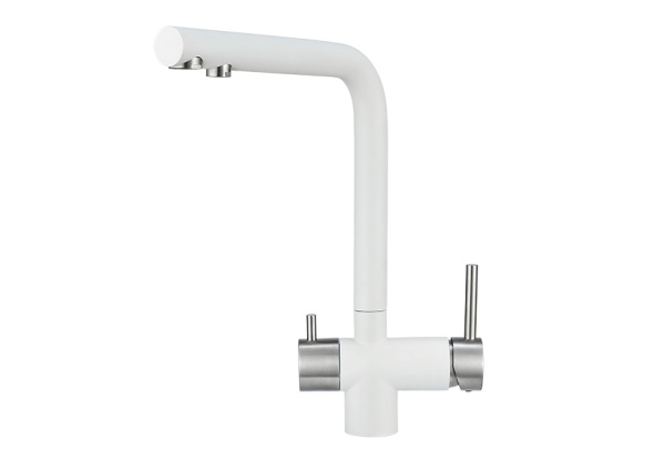 Кухонный смеситель GRANULA 2305, АРКТИК (БЕЛЫЙ)