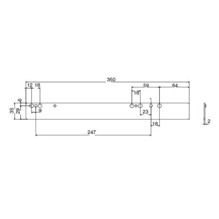 Расширитель левый, толщина 2мм, для направляющих Hettich