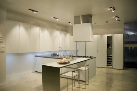Falmec Design+ LAGUNA isola 90 inox vetro bianco (800)