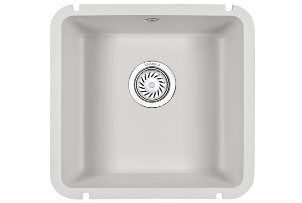 Кухонная мойка GRANULA 3801, АРКТИК (БЕЛЫЙ), кварц