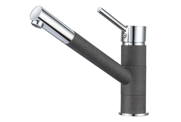 Кухонный смеситель GRANULA 0010, ГРАФИТ (ЧЁРНО-СЕРЫЙ)