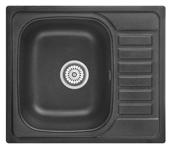 Кухонная мойка GRANULA 5801, ЧЁРНЫЙ, кварц