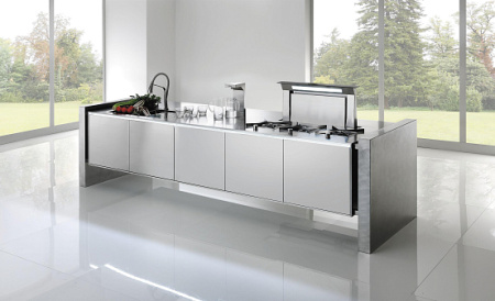Falmec Design+ DOWN DRAFT tavolo 90 inox