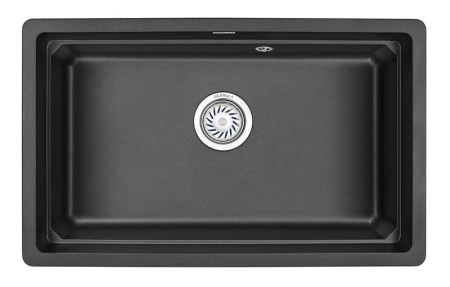 Кухонная мойка GRANULA KS-7303U, ЧЁРНЫЙ  кварц