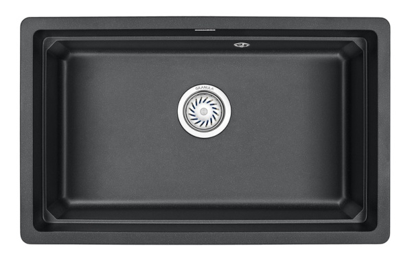 Кухонная мойка GRANULA KS-7303U, ЧЁРНЫЙ  кварц