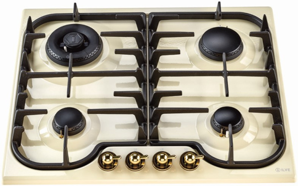 Варочная панель ILVE HCB 60CN/AWG  antiq.white (ручки латунь)
