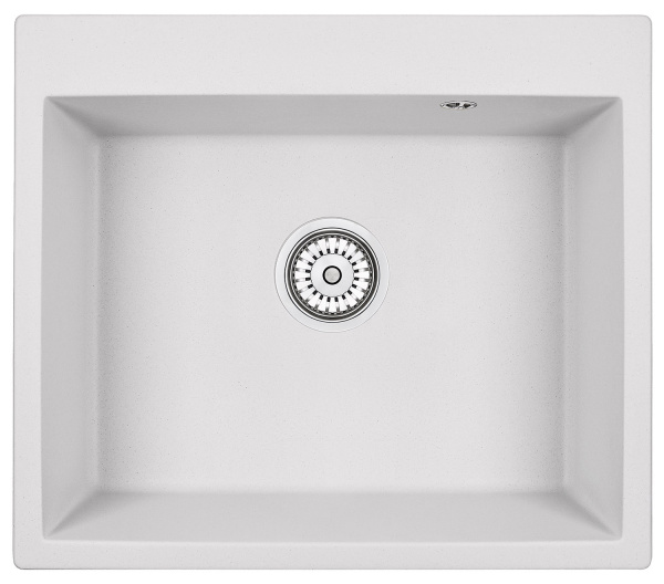 Кухонная мойка GRANULA 6001, АРКТИК (БЕЛЫЙ), кварц