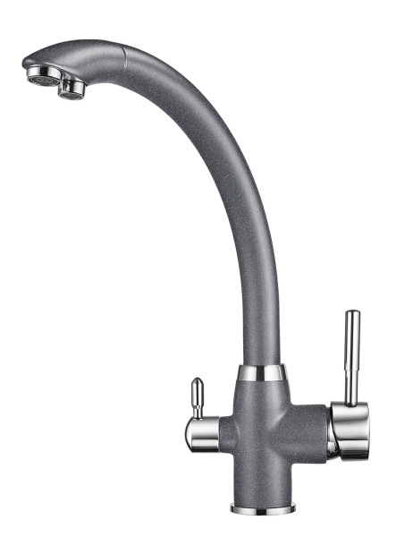 Кухонный смеситель GRANULA 2167, ГРАФИТ (ЧЁРНО-СЕРЫЙ)