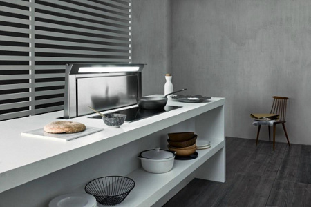 Falmec Design+ DOWN DRAFT tavolo 90 inox