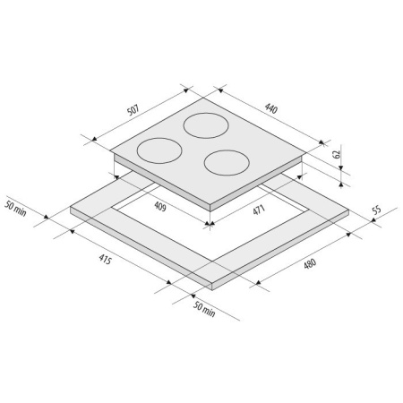 KRONA INIZIO 45 WH индукционная варочная поверхность (независимая)